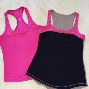 Lululemon Pink and blue Tank Tops